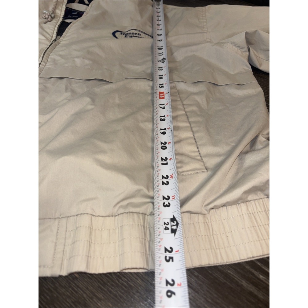 Men's PORT AUTHORITY Beige Windbreaker Jacket Sz 2XL Hansen Engineering Company - Picture 6 of 6
